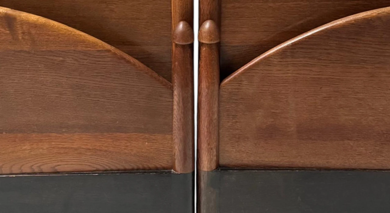 Willem Penaat Art Deco Amsterdamse School Twin Beds for Metz & Co., 1920s